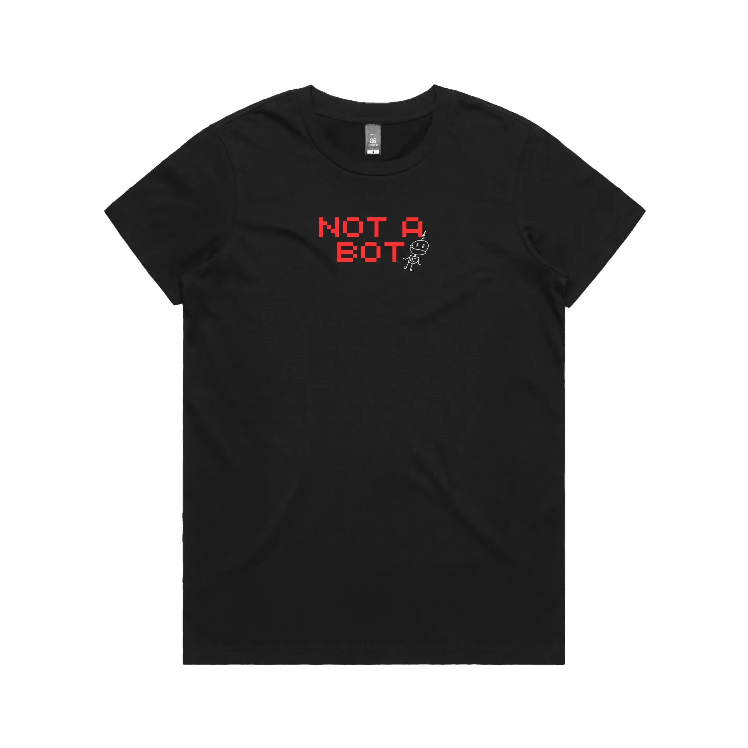 Black front flat lay