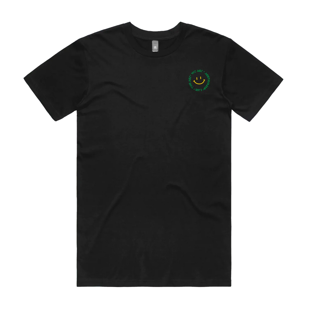 Black front flat lay