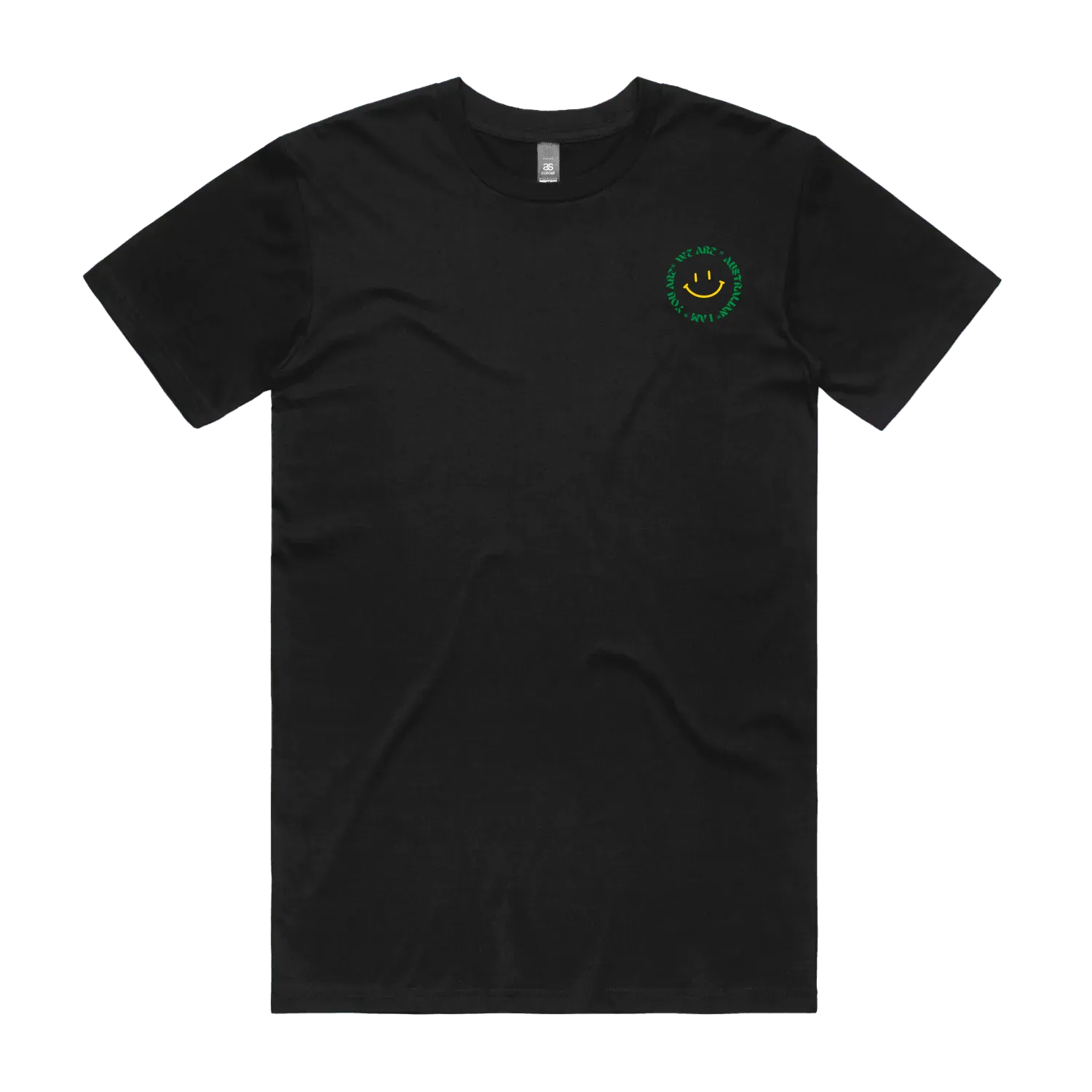 Black front flat lay
