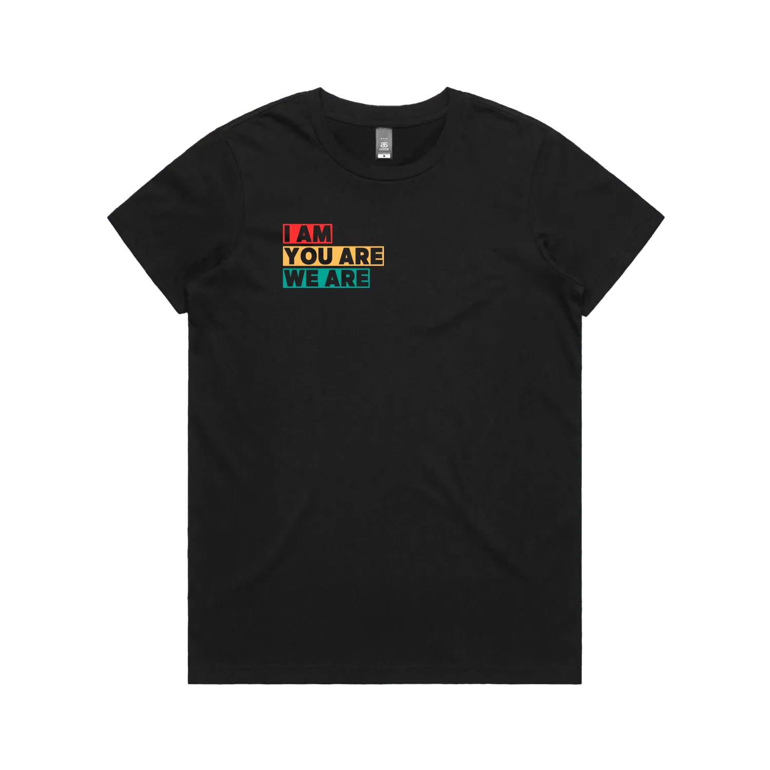 Black front flat lay