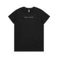 Black front flat lay