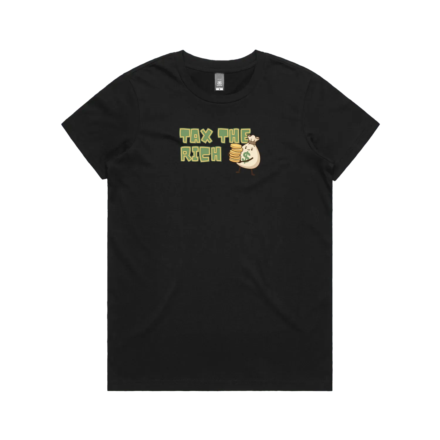 Black front flat lay