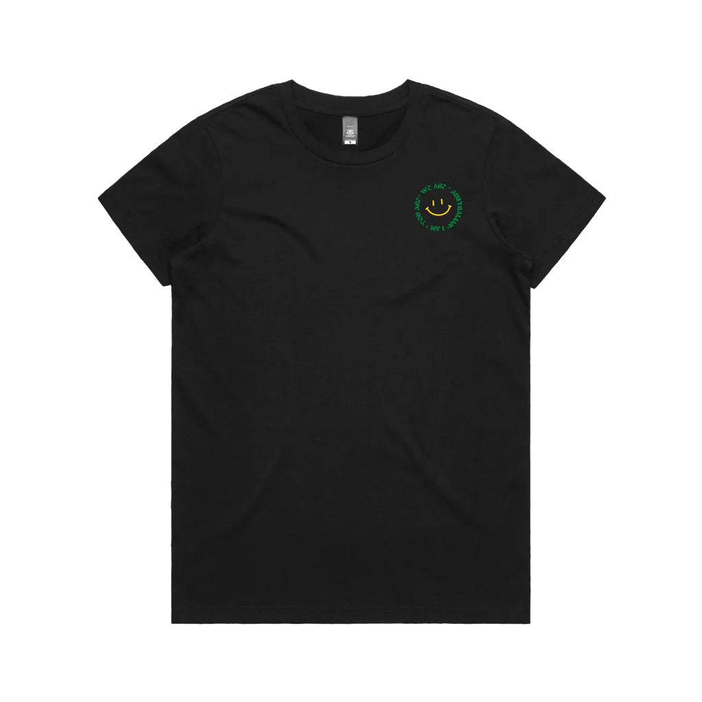 Black front flat lay