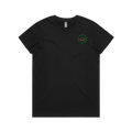 Black front flat lay