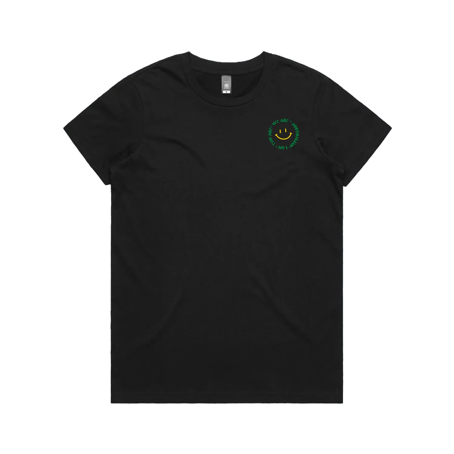 Black front flat lay