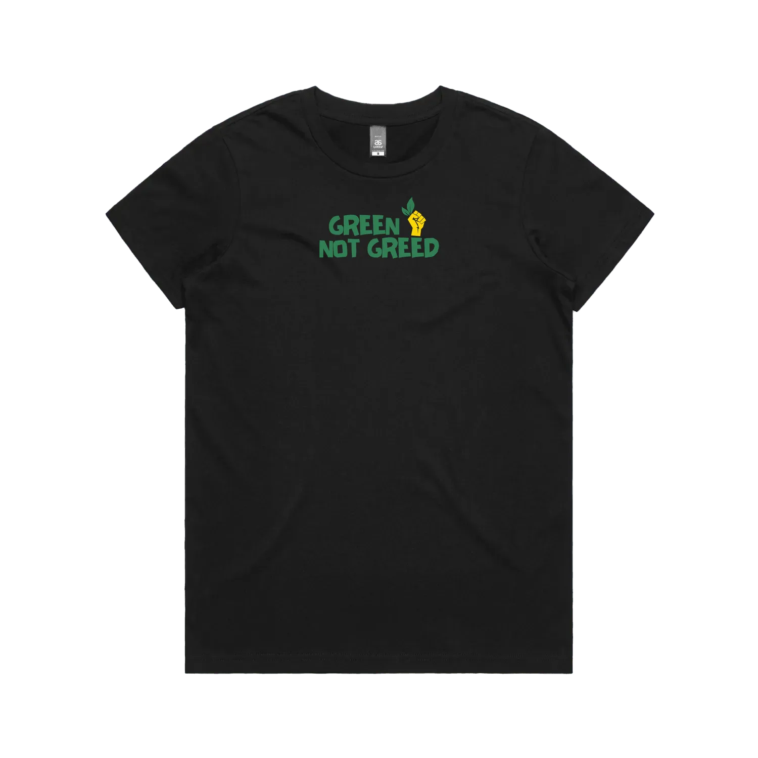 Black front flat lay