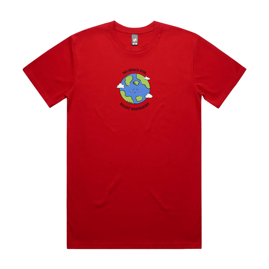 Red front flat lay