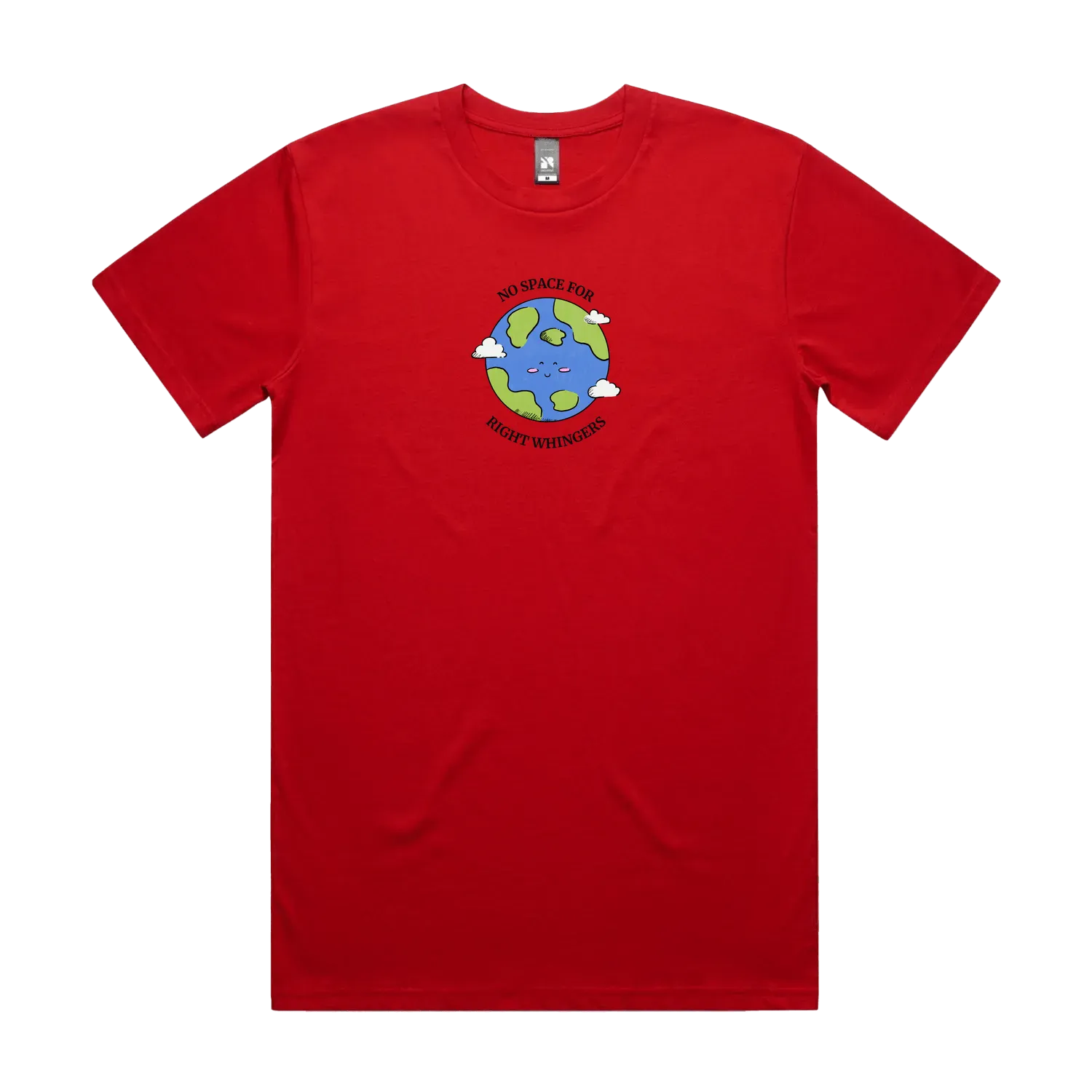 Red front flat lay