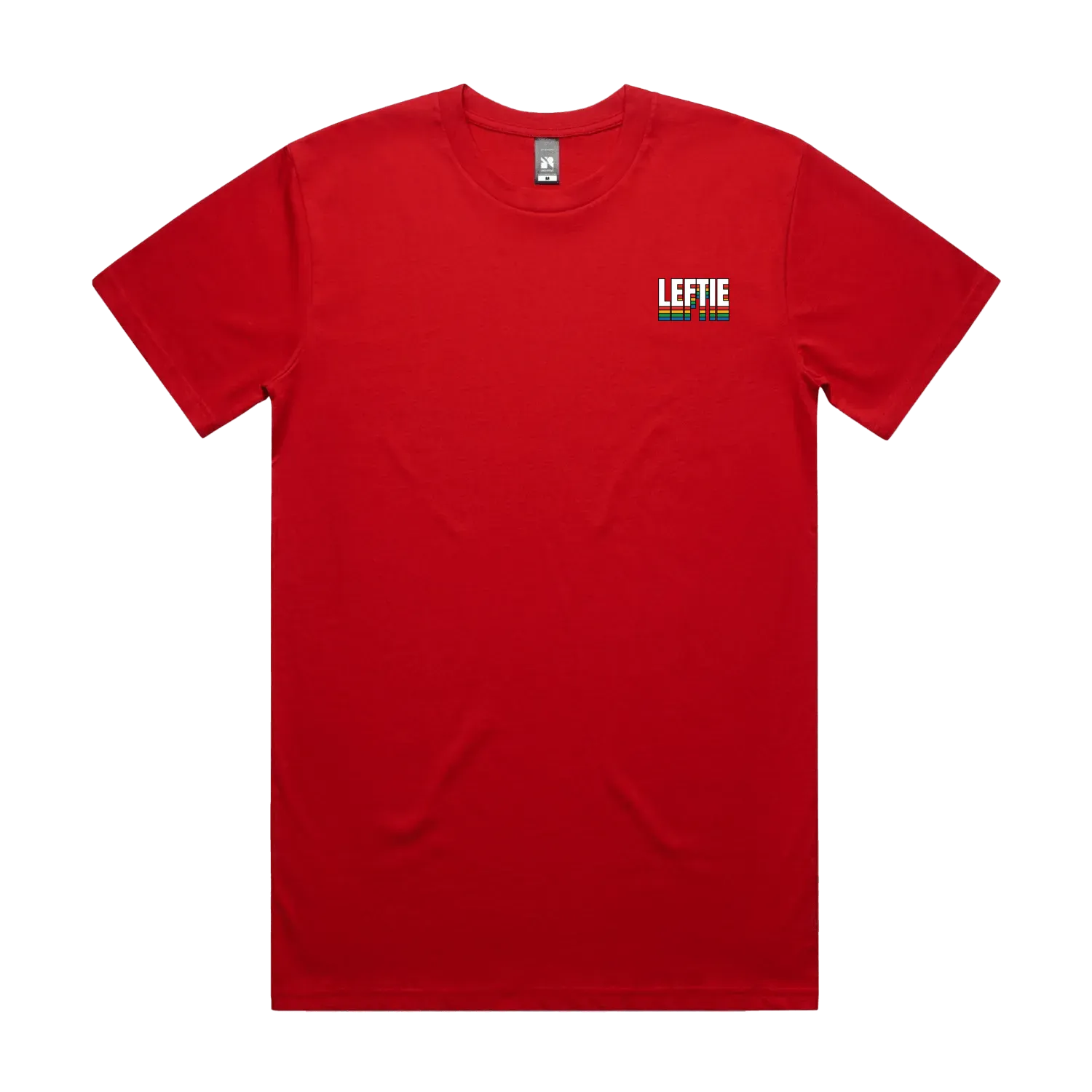 Red front flat lay
