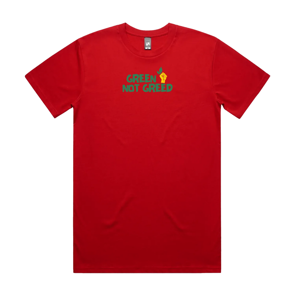 Red front flat lay