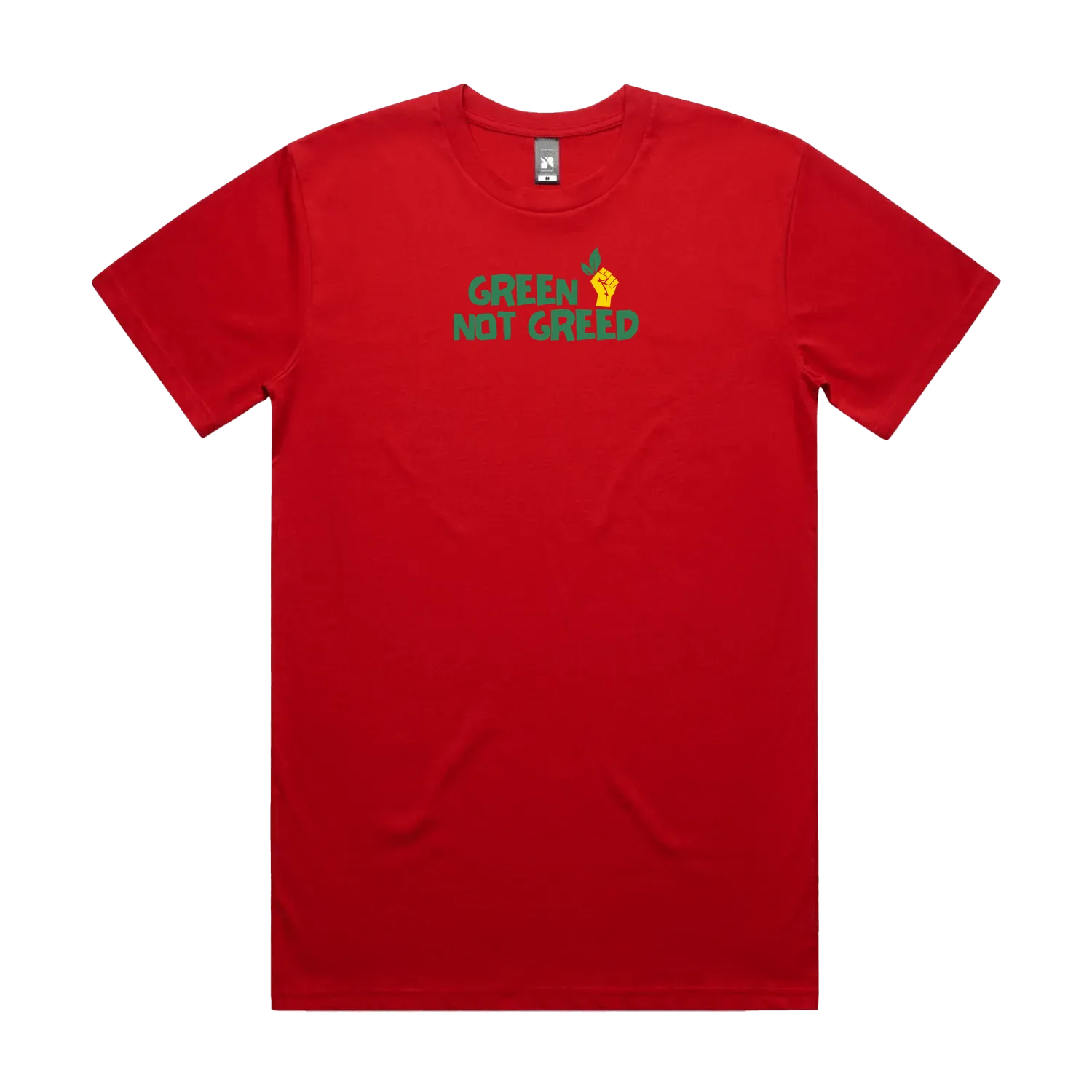 Red front flat lay