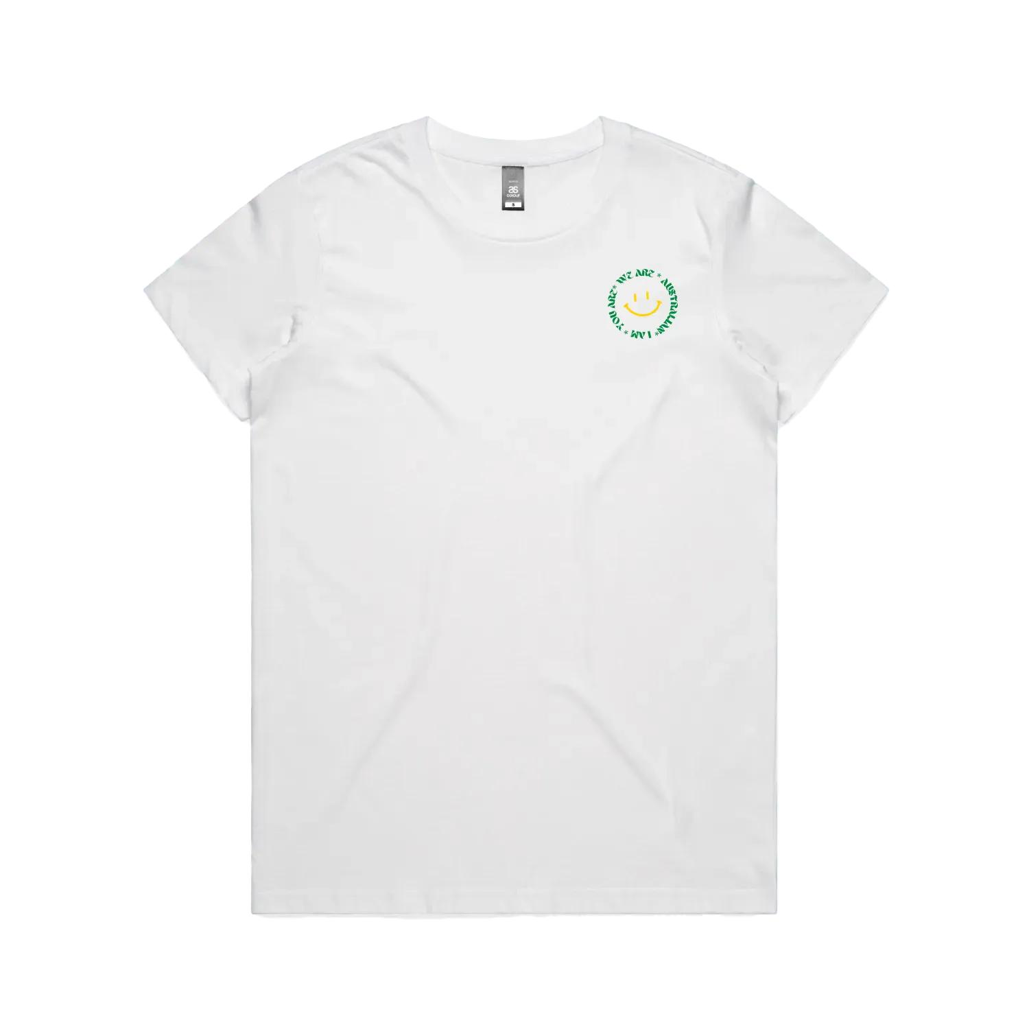 White front flat lay